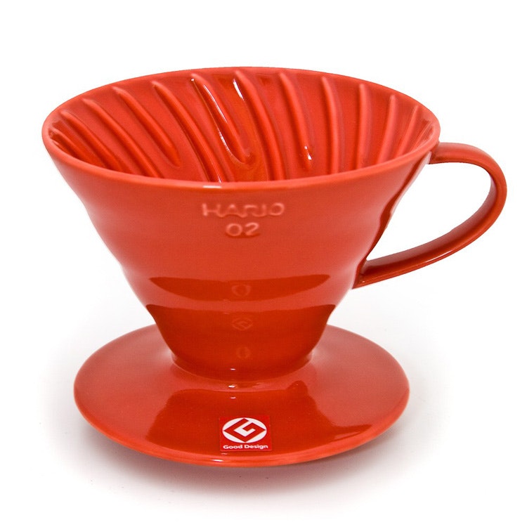 V60 02 SERAMIK DRIPPER KIRMIZI